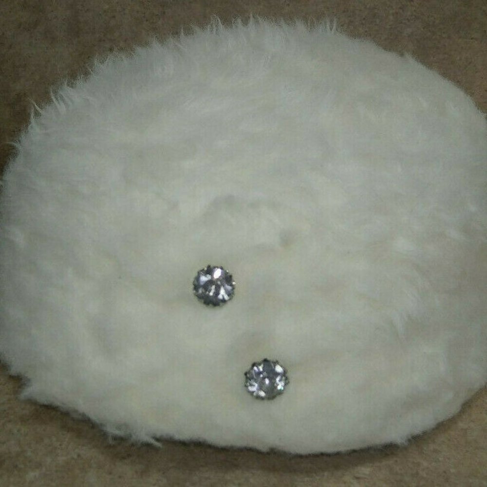 Vintage Fuzzy peach basket / pillbox hat